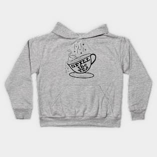 Kitty Spill the Tea Kids Hoodie